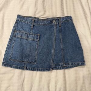 Abercrombie Denim Mini Wrap Skirt with Pocket